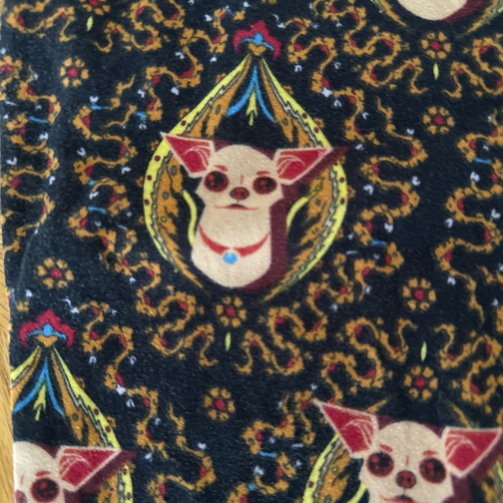 Lularoe Buttery Soft Chihuahua Mexico Dog Pattern Leggings OS major unicorn